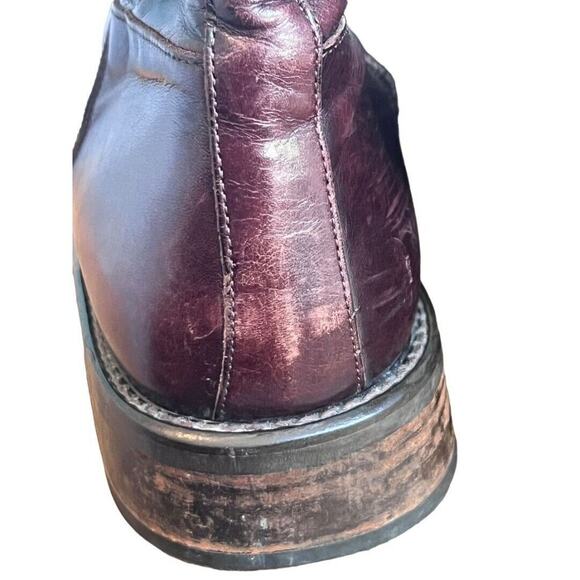 8 Powell Brown Leather Side Zip Boots - Picture 5 of 10